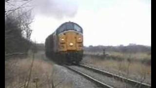 class 37 37055 Middlewich 6F17 to Warrington 17100 [upl. by Ecirtnom362]