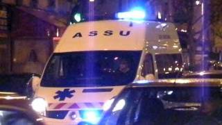 Ambulance ASSU in Traffic with Three Tone Siren [upl. by Irmo]