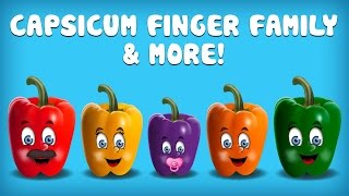 Capsicum Finger Family Collection  Top 10 Finger Family Collection  Finger Family Songs [upl. by Samala]