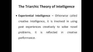 The Triarchic theory of intelligence [upl. by Rakel]