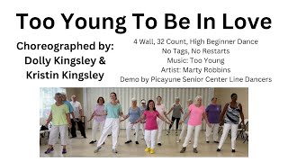 Too Young To Be In Love Marty Robbins Picayune Senior Center Line DancersChoreo by Dolly amp KK [upl. by Axe976]