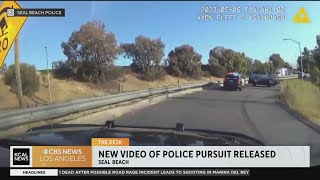 Seal Beach Police video shows wild pursuit of stolen van [upl. by Alburg]