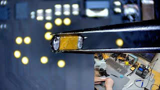 Macbook Pro A1990 15 inch 2019  no backlight motherboard repair  cracked backlight capacitor [upl. by Nivahb]