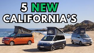 All NEW Volkswagen California Campervans  FIVE of them [upl. by Atkinson]