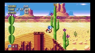 Sonic Mania Mirage Saloon Zone Act 2 Sonic 1080 HD [upl. by Primavera]