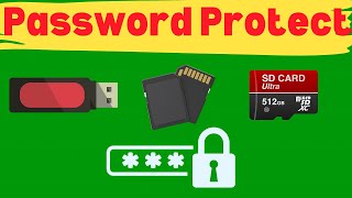 How Password Protected Pen DriveHDDSD Card [upl. by Simonsen]