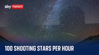 Perseid Meteor Shower Up to 100 shooting stars per hour [upl. by Eikcin]