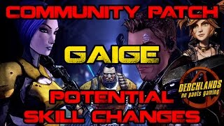 Borderlands 2 Community Patch Gaige Potential Skill Changes [upl. by Tertius753]