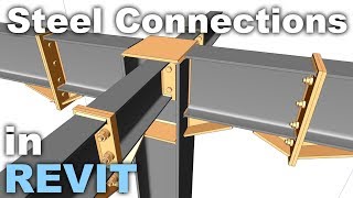 Steel Structures and Connections in Revit Tutorial [upl. by Onitram]