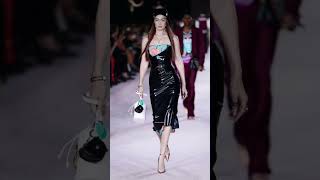 Gigi Hadid runway 20182023 fashion walk model style look dress explore foryou shorts feed [upl. by Chlores]