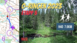 🗺️🌲ORingen 2023 H40 Etapp 5  📹Headcam Orienteering [upl. by Rives90]