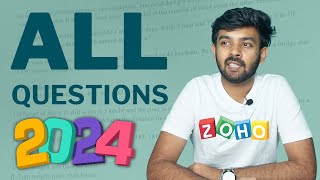 Zoho Round  1 2024  Full Question Paper Solved  Must Watch before attending  logic io [upl. by Marielle701]