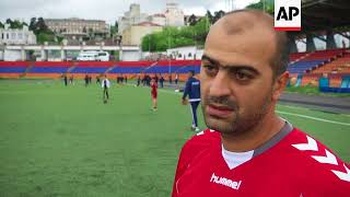 Football team in disputed Nagorno Karabakh has no one to play against [upl. by Orimlede]