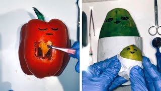 First Ever Fruit Surgery by Discount Dentist  Where Fruit Surgery fruitsurgery asmr [upl. by Johnath]