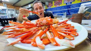 Red Snow Crab 🦀 GIANT CRAB RAMEN  Street Food in Korean Seafood Capital [upl. by Almund]