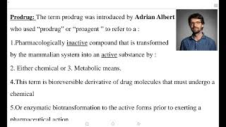 Lecture 1prodrug organic pharmaceutical fifth stage pharmacy college [upl. by Deck584]