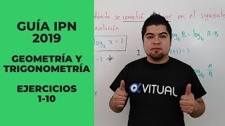 Guía IPN Geometría y Trigonometría Ejercicios Resueltos 110  Vitual [upl. by Johppah]