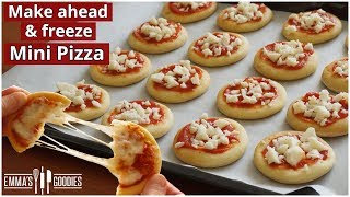 MINI PIZZA SNACKS Make Ahead amp Freeze PIZZA recipe Mini Pizzas  Snack Pizzas [upl. by Manchester]