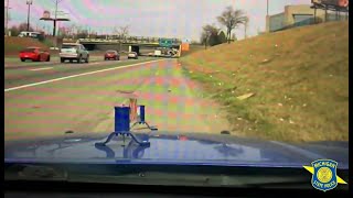 Dodge Charger flies by state trooper at 120 MPH crashes [upl. by Solracnauj459]