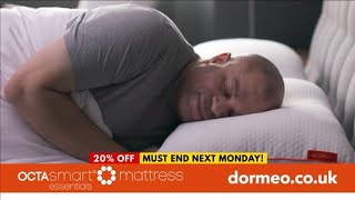 Dormeo  Octasmart Essentials Mattress  FULL TELESHOPPING INFORMERCIAL [upl. by Airamahs670]