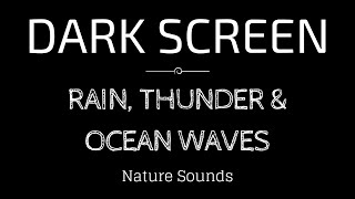 Sleep with Heavy Rain and Thunder Sounds BLACK SCREEN  Dark Screen Nature Sounds  Sleep amp Relax [upl. by Deyas]