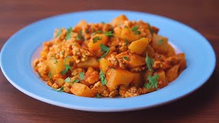 Ground Turkey with Potatoes – How to Make It  Aloo Qaima recipe easy at home [upl. by Atinoj]