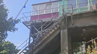 Scarborough disused beach cliff lift now repurposed cafe historic architecture 2024 [upl. by Ennaxor]