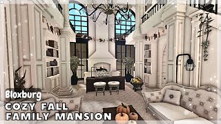 BLOXBURG Fall Family Mansion Speedbuild interior  full tour Roblox House Build [upl. by Simetra]