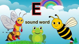 Three Letter Words  Short Vowel E Word for kids E sound Reading for beginners Practice reading [upl. by Tremayne]