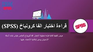 الفا كرونباخ  قراءة تحليلية  Cronbachs alpha in SPSS [upl. by Odlavu]