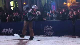 Snowboard Mont St Denis Montréal en Lumière Quartier des Spectacles 2024 [upl. by Adair]