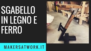 Sgabello in legno e ferro  Fai da Te [upl. by Htiekal]