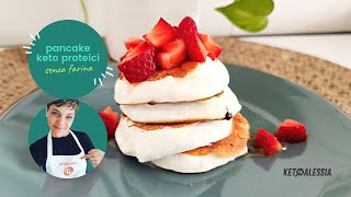 Ricetta Pancake keto proteici senza farina [upl. by Stacia]