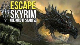 Skyrim Remastered  What Happens If You Escape Skyrim Before It Starts [upl. by Weig]