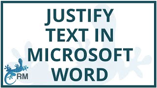 How to justify text in Microsoft Word [upl. by Casey916]