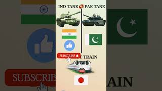 Indian Army Tank vs Pakistani Tank vs Bullet Train❓ shorts [upl. by Aneliram]