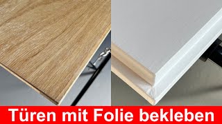 KlingerFoliende  Tür mit Folie bekleben  Türen renovieren  Türen Folieren Anleitung [upl. by Stacy]