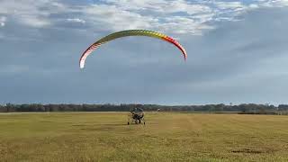 Takeoff in a paramotor trike  Fly Products Vertigo [upl. by Novart830]