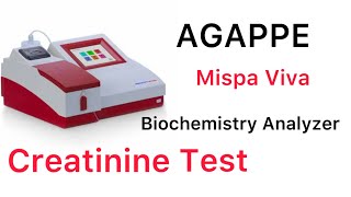 Serum creatinine test biochemistry analyser mispa viva mlt [upl. by Estele]