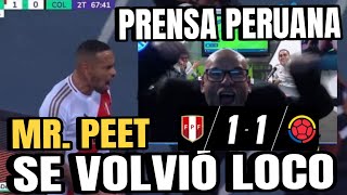 PRENSA PERUANA ASÍ FUE LA REACCIÓN TRAS EL GOL DE PERU VS COLOMBIA 11  ELIMINATORIAS [upl. by Ragg]