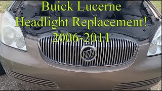 Buick Lucerne Headlight Replacement 20062011 [upl. by Suravat]