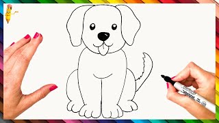 How To Draw A Dog Step By Step 🐕 Dog Drawing Easy [upl. by Aihcila218]