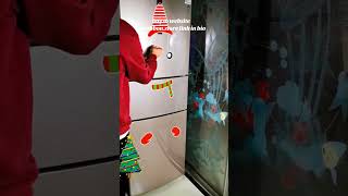 New Wall Sticker Creative Refrigerator Sticker Christmas Snowman Magnetic Fridge Sticker Waterproof [upl. by Edlyn247]