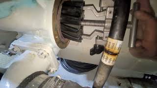 Pulling an impeller out of a Volvo Penta D12 part 1 [upl. by Adnawaj]