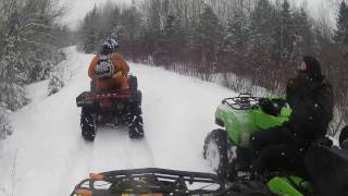 2002 Suzuki Vinson 500 Snow Storm Trip Georgefield part 1 [upl. by Netsirhc]