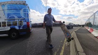 Raw London Longboard Journey From Aldgate East to West Ham [upl. by Locke41]