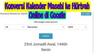 Cara Konversi Kalender Masehi ke Hijriyah Online di Google [upl. by Peder423]