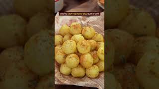 EASY CRISPY FRIED POTATO BALLS RECIPE recipe chinesefood cooking potatorecipe vegetarian [upl. by Mann]