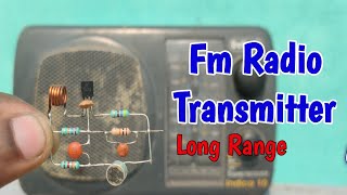 Simple fm transmitter circuit  BC547 fm transmitter  fm transmitter [upl. by Schreib]