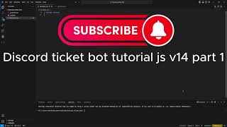 Discordjs ticket bot tutorial v14 part 1 [upl. by Brade]